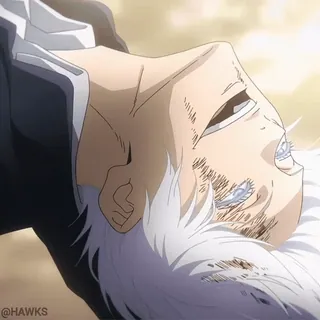 ☺️ Hawks My Hero Academia Anime, Ferido, Keigo Takami, Triste telegram sticker