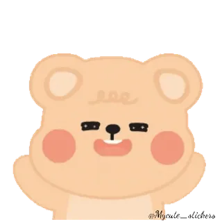 🐻 niedźwiedź, słodki, zwierzę, kreskówka, postać, kawaii telegram sticker