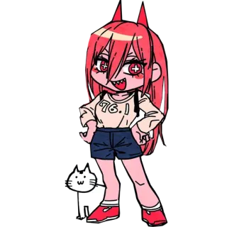 🐈 Power Chainsaw Man 76.1 anime, character, demon, power, manga, chainsaw man, cute, cartoon telegram sticker