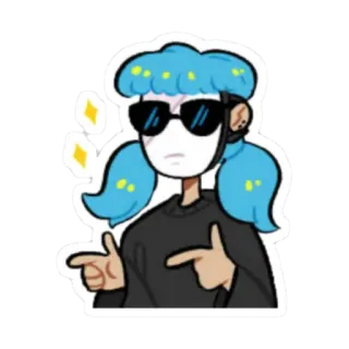 🎸 Sally Face charakter, sally face, spiel, cartoon, brille telegram sticker