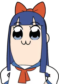😤 Popuko Pop Team Epic Anime, Pop Team Epic, Popuko, Manga, Lustig, Comedy, Satire telegram sticker