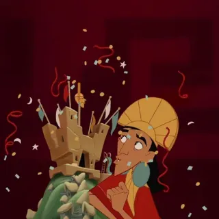 🍂 Kuzco The Emperor's New Groove Kuzco, emperador, Disney, animación, dibujos animados telegram sticker