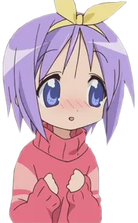 😳 anime, chica, dibujo animado, lindo whatsapp sticker