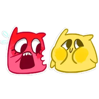 😋 стикер, мультфильм, персонаж, милый, смешной, эмоциональный telegram sticker