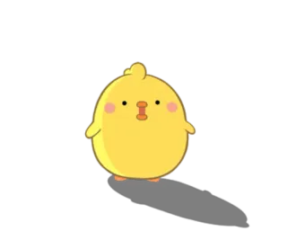 🚶 小鸡, 黄色, 可爱, 动物, 鸟, 卡通 telegram sticker