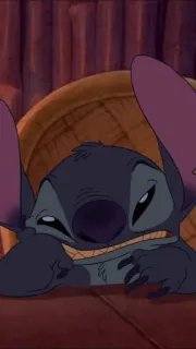 😔 Stitch Стич, Лило и Стич, Дисней, Инопланетянин, Мультфильм, Персонаж telegram sticker