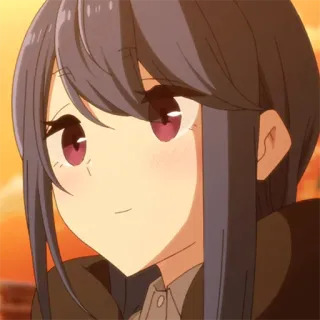 😌 Rin Shima Yuru Camp Anime, Garota, Bonita, Rin Shima, Yuru Camp, Personagem telegram sticker