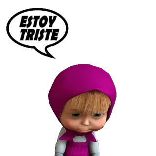 😥 Masha Masha and the Bear ESTOY TRISTE triste, masha, dibujos animados, chica telegram sticker