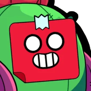 😤 Spike Brawl Stars cactus, video game, character, face, spike telegram sticker