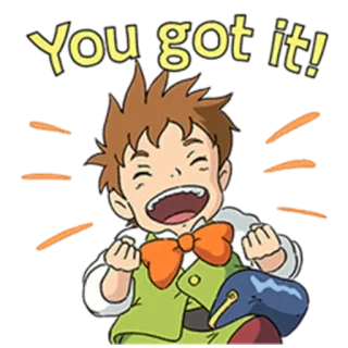 😃 You got it! счастливый, взволнованный, успех, праздник whatsapp sticker