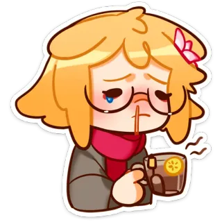 😭 病気, 病気, 風邪, インフルエンザ, 涙, 咳 whatsapp sticker