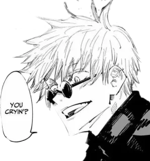 🌐 Satoru Gojo Jujutsu Kaisen YOU CRYIN'? Anime, Manga, Gojo, Satoru, Jujutsu Kaisen, Divertente telegram sticker