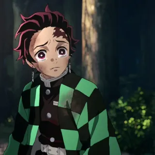 🔥 Tanjiro Kamado Demon Slayer Anime, Manga, Demon Slayer, Tanjiro, pleurer, triste telegram sticker