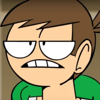 😑 Edd Eddsworld การ์ตูน, แอนิเมชั่น, โกรธ, สีเขียว whatsapp sticker