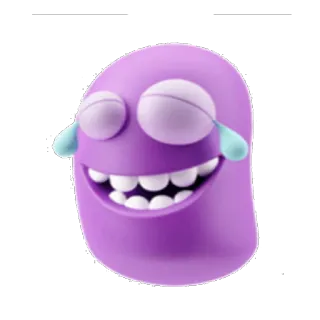 😂 웃음, 이모티콘, 만화, 행복, 보라색 telegram sticker