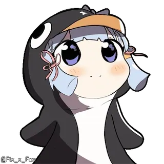 ☺️ FIX-X-FOX anime, penguin, kawaii, cute, cartoon, sticker telegram sticker