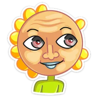 🌞 dibujos animados, cara, pegatina, personaje, ilustración, amarillo whatsapp sticker