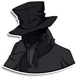 🤦 Pestarzt, Maske, Hut, Schwarz, Geheimnis telegram sticker