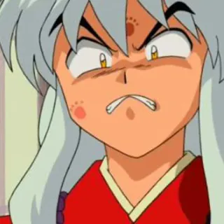🐶 Inuyasha Anime, Kreskówka, Postać, Zły, Inuyasha telegram sticker