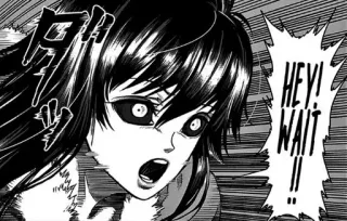 😨 HEY! WAIT!! mangá, quadrinho, chocado, exclamação telegram sticker