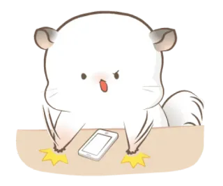 😲 cincillà, animale, cartone animato, telefono, adesivo, carino telegram sticker