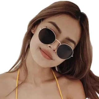 🤓 woman, sunglasses, portrait, beauty, fashion, style telegram sticker