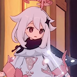 🍥 Paimon Genshin Impact 动漫, 游戏, 卡通, 幻想, 伙伴 whatsapp sticker