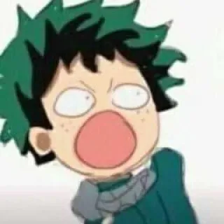 🙂 Izuku Midoriya My Hero Academia Anime, My Hero Academia, Izuku Midoriya, Deku, Dibujos animados, Fanart telegram sticker