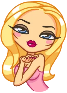 💏 Frau, Kuss, blond, Mädchen, Cartoon whatsapp sticker