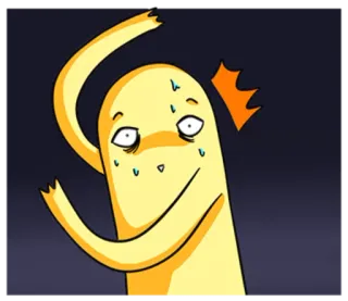 😲 personage, nerveus, geel, zweterig, cartoon telegram sticker
