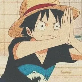👒 Monkey D. Luffy One Piece Anime, Pirata, Sombrero de paja, Luffy, One Piece telegram sticker