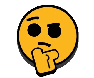 🤔 thinking, emoji, pondering, doubt, unsure telegram sticker