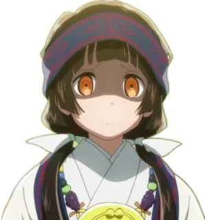 🐻 anime, girl, character, traditional clothing, portrait telegram sticker