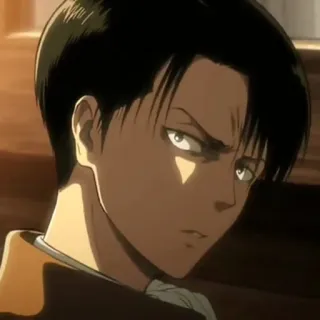 ✨ Levi Ackerman Attack on Titan anime, karakter, tentara, serius, levi, attack on titan telegram sticker