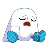 😴 Dessin animé, Triste, Fantôme, Endormi, Mignon, Anime telegram sticker