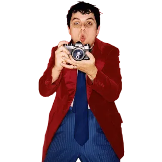 📷 Mann, Kamera, Porträt, Fotograf, Rote Jacke telegram sticker