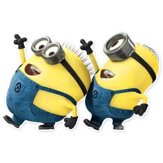 👬 Minion Despicable Me Minions, Despicable Me, Kartun, Kuning, Lucu telegram sticker