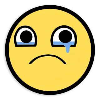 😢 emoji, triste, pleurer, visage, sticker whatsapp sticker