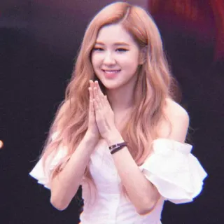 🌹 mujer, retrato, sonrisa, rosa, K-pop telegram sticker