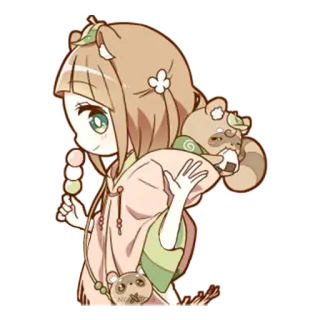 Тануки-тян - @tg_sticks whatsapp stickers