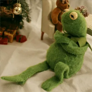 🐸 Kermit the Frog Kermit, sapo, fantoche, verde, Natal, festivo whatsapp sticker