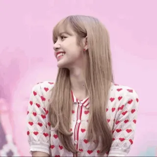 🍣 Lisa Lisa, K-Pop, Sängerin, Lächeln, Frau, Promi whatsapp sticker