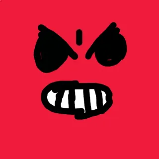 😡 bravo, rosto, emoji, vermelho, desenho animado telegram sticker