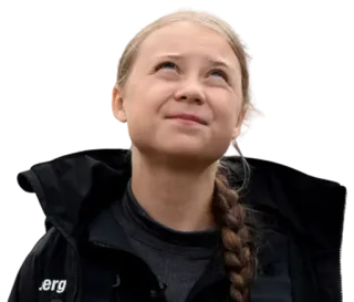 😌 Greta Thunberg Greta Thunberg, activist, climate change, environment, teenager, person telegram sticker