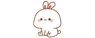 ✨ coniglio, coniglietto, carino, cartone animato, animale telegram sticker