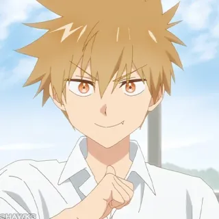 🧡 Anime, Karakter, Anak laki-laki, Ceria, Manga, Seragam sekolah, Muda telegram sticker