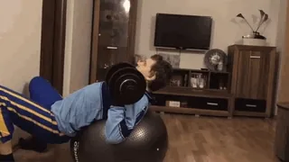 🏋 exercise, fitness, workout, weightlifting, home workout whatsapp sticker