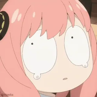 🥲 Anya 动漫, 间谍过家家, 粉丝作品, 卡通, 角色, 女孩, 搞笑 telegram sticker