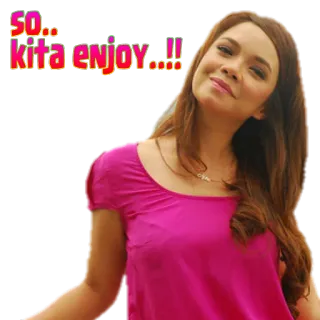 ✌ SO.. kita enjoy!! donna, godere, felice, persona, sorriso whatsapp sticker