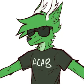 😎 ACAB Фурри, ACAB, Мультфильм, Животное, Протест, Наклейка telegram sticker